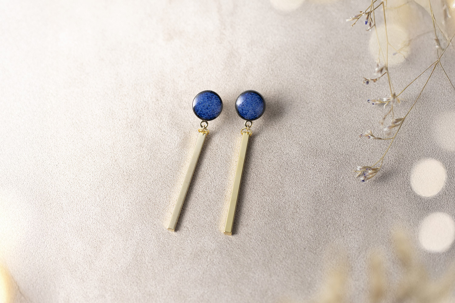 MIKELOオリジナル 陶器「tou」cirlce&stick ピアス／イヤリング ギフトボックス付